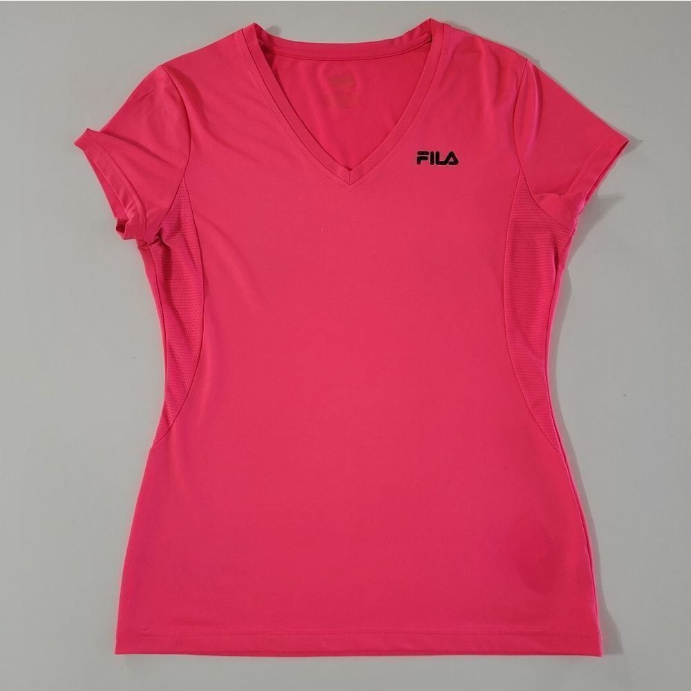 Fila Women's Sport Performance Short Sleeve V-Neck Top